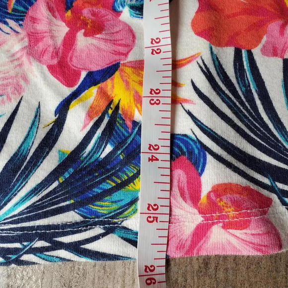 Time and Tru Tropical Floral Short Sleeve Tee Size XXXL 3XG 22 100% Cotton - Picture 7 of 9